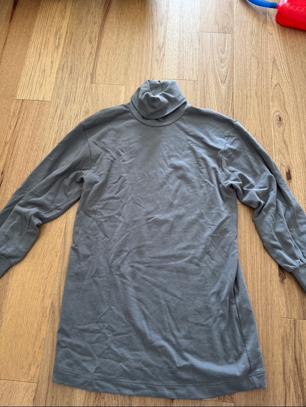 A Pea in the Pod x Grey State Turtleneck Sweater Dress in grey, size small